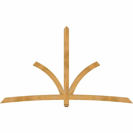 Ekena Millwork Davenport Rough Sawn Timber Gable Bracket, Western Red Cedar, 108"W x 63"H x 4"D x 4"F, 14/12 Pitch GBW108X63X0404DAV00RWR